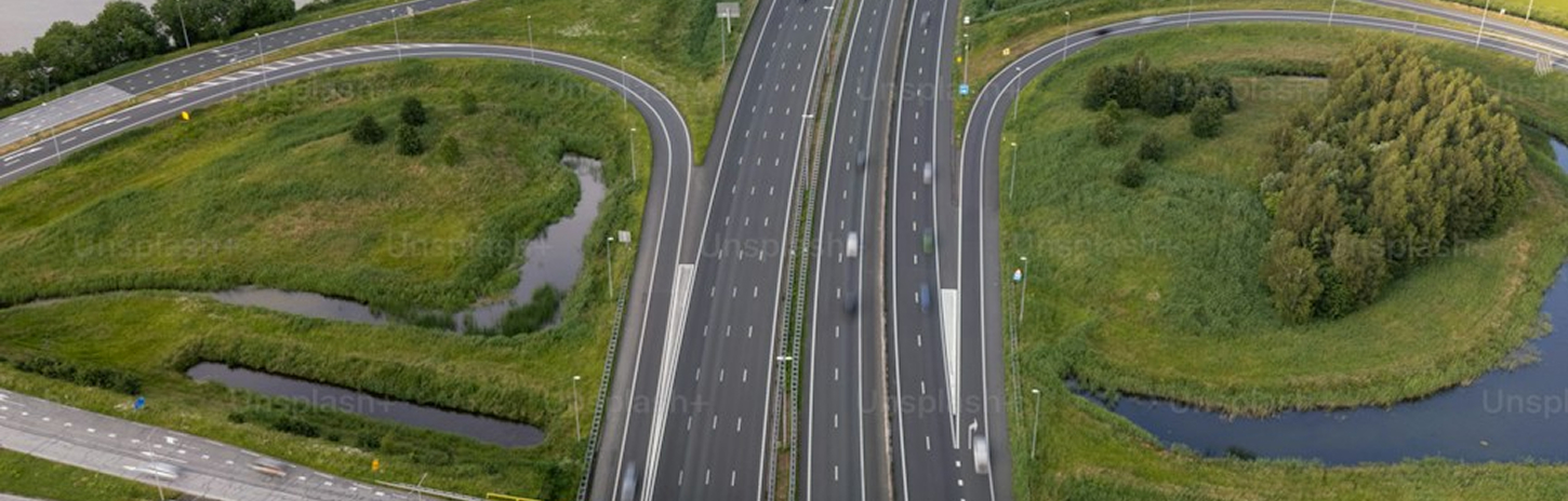 Luchtbeeld infrastructuur project